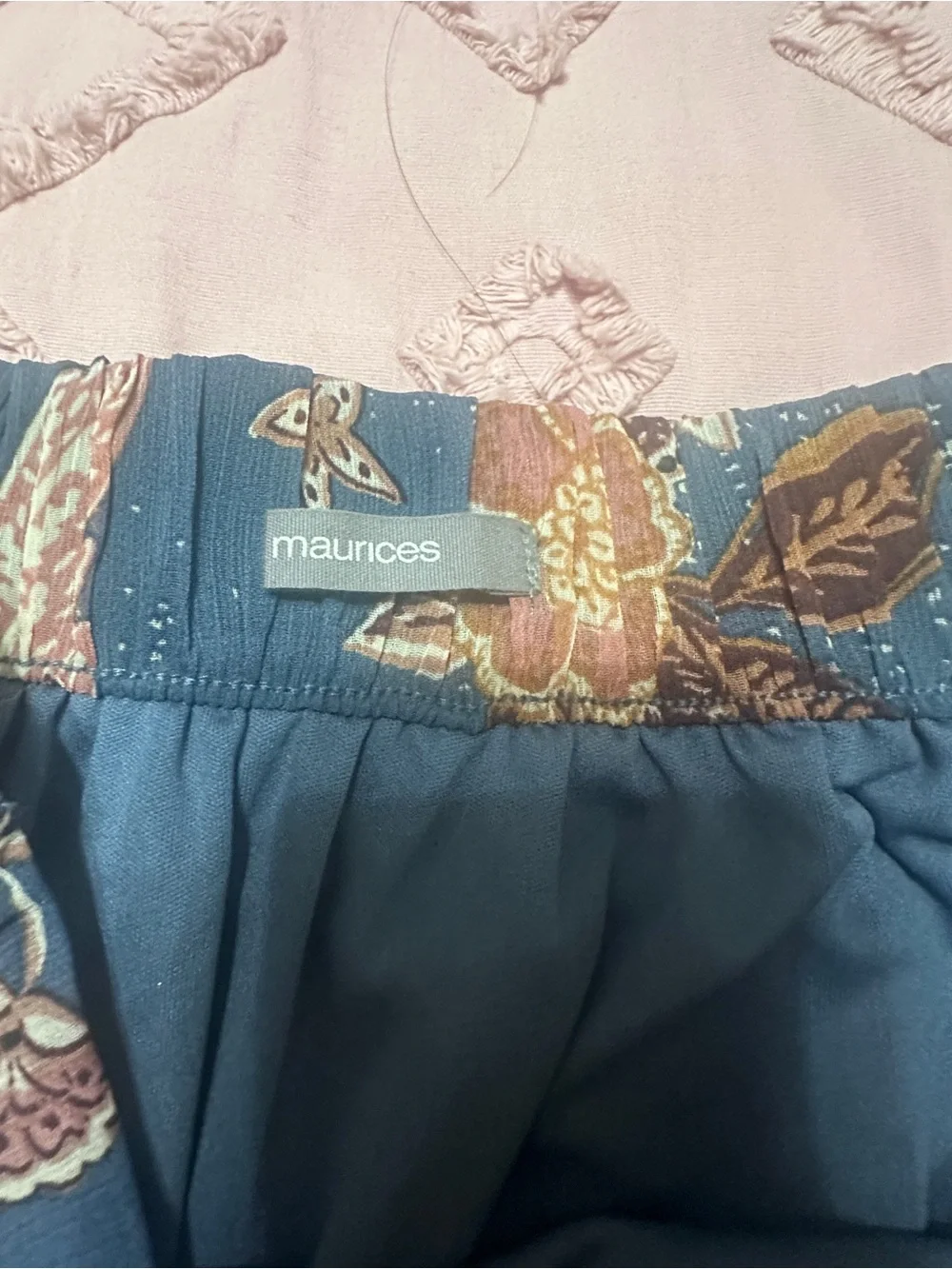 Maurices Blue Floral Wrap Maxi Skirt with Ruffle Hem - Picture 4 of 6